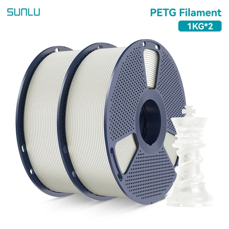 Filamento per Stampante 3D SUNLU PETG 2KG 1KG/rotolo 1.75mm Alta Trasparenza Colorato Tolleranza +/-0.02mm Regalo Fai-da-Te Spedizione Rapida