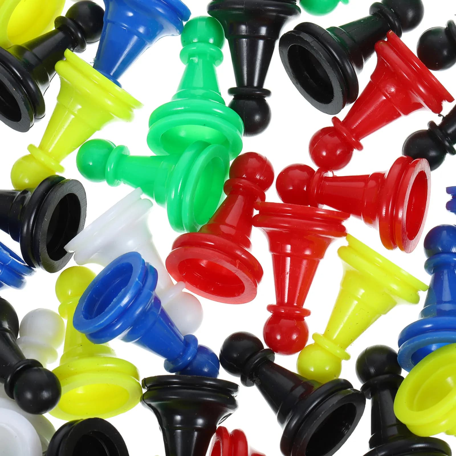 Set di 96 Pezzi Standard in Plastica per Scacchi, Accessori per Giochi da Tavolo, Artigianato Fai-da-Te, Decorazioni per Feste, Componenti per Giochi Educativi