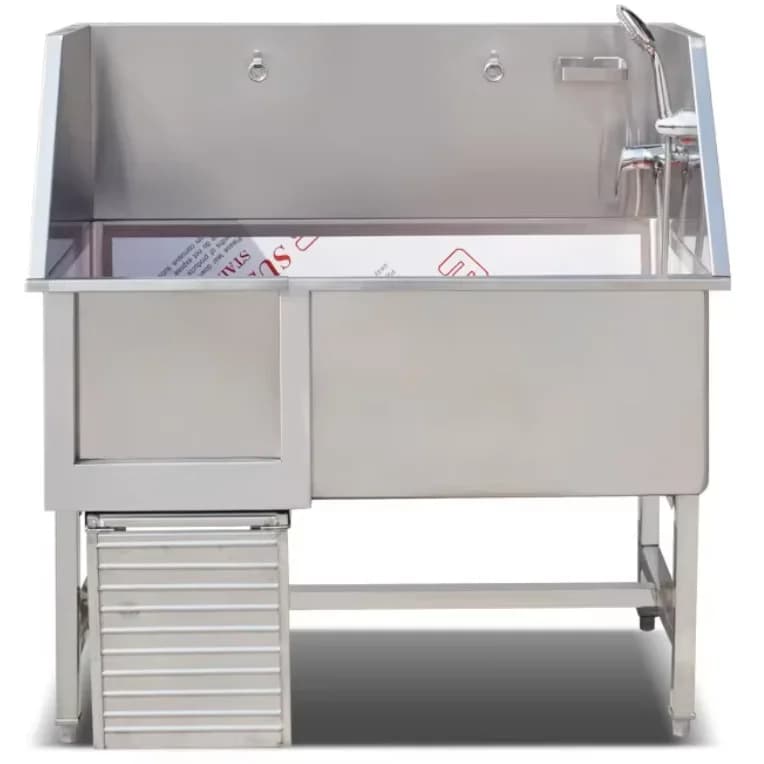 Stainless Steel Pet Bath Tub - Professional Grooming Station For Small/Large Dogs (Pet Salon & Home Use)