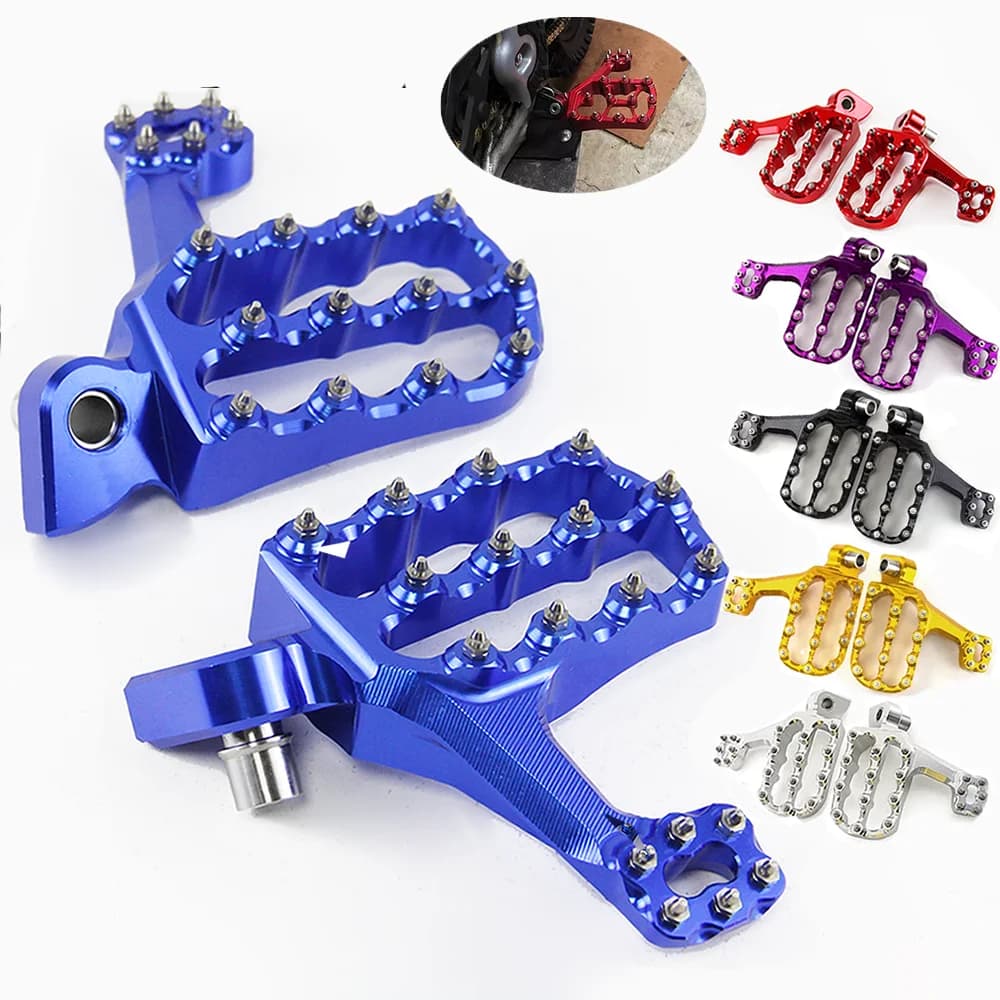 Moto Universale CNC Poggiapiedi Pioli Moto Dirt Pit Bike Pedane Pedali Fuoristrada Poggiapiedi Per Suzuki Yamaha Honda KTM
