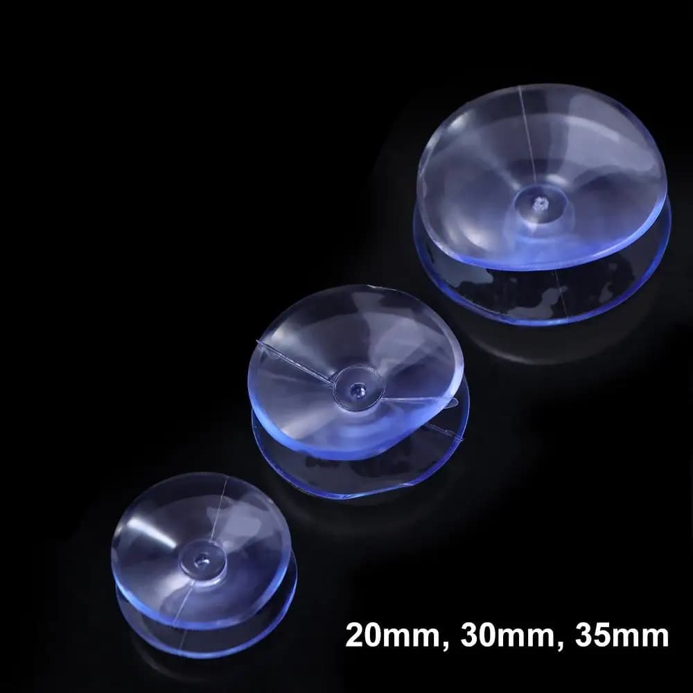 20 Pezzi Ventose in PVC a Doppia Faccia, Trasparenti, Riutilizzabili, Antiscivolo, per Vetri e Finestrini Auto