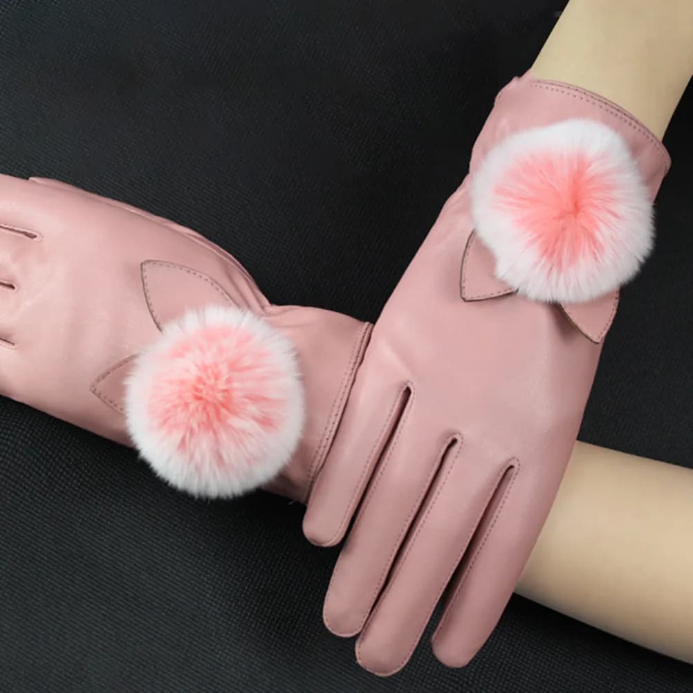 1 paio di guanti isolanti ispessiti per donna, per uso invernale all'aperto, morbidi al tatto, antiscivolo, con fodera calda, ideali per la protezione dal freddo