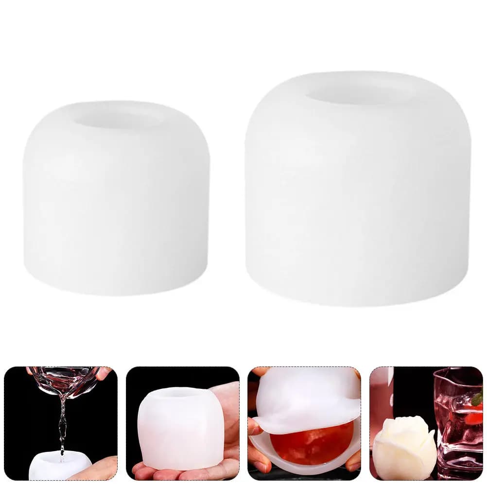 Set di 2 Stampi in Silicone 3D a Forma di Rosa, Antiaderenti, per Torte, Fondente, Cioccolato, Ghiaccio, Mousse, Dessert, Pasqua, Matrimoni e Feste