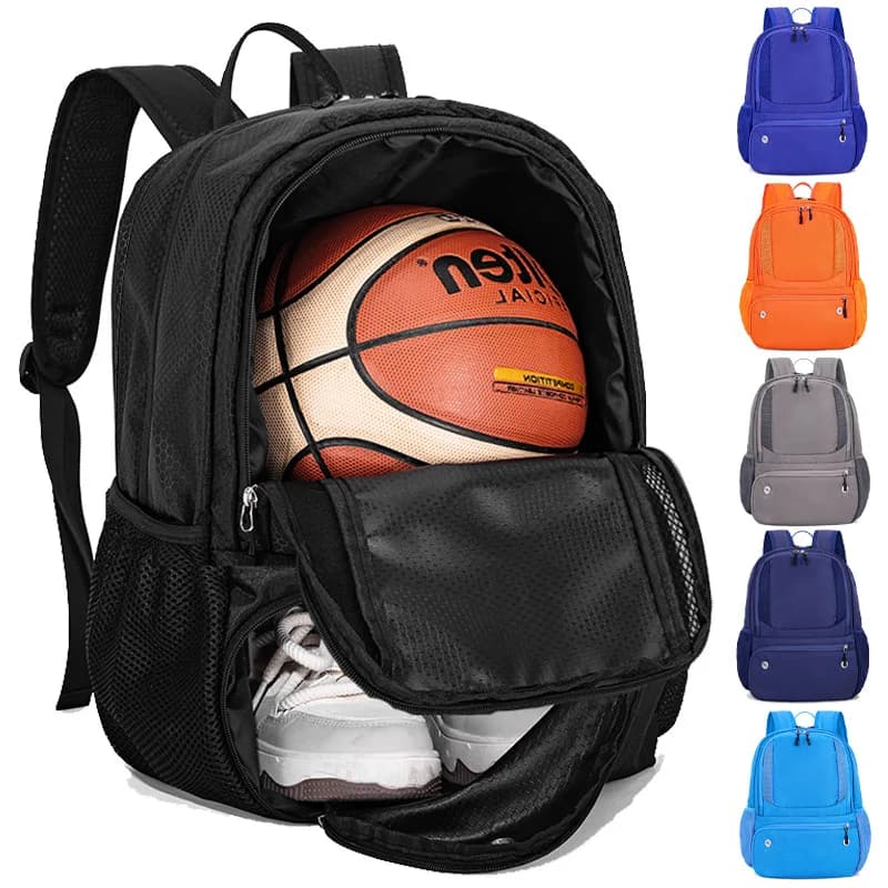 Zaino Oxford Resistente all'acqua Basket Sport Scomparto per scarpe da allenamento all'aperto Uomo Donna Zaino da calcio per basket
