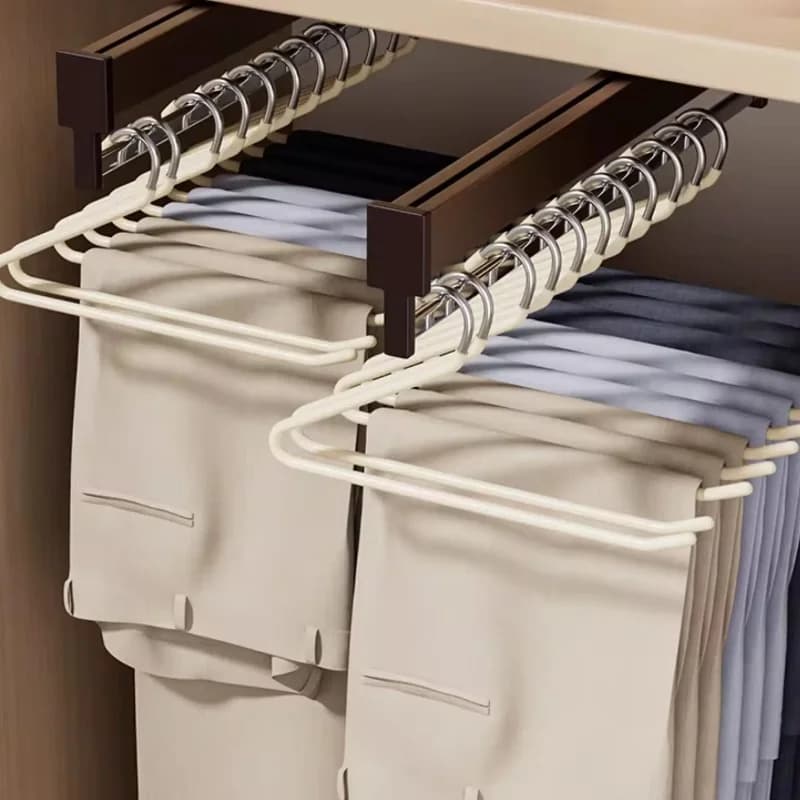 Goose Shaped Z-Shaped Pants Hanger Non-Slip Dip Coated Traceless Wrinkle-Free Closet Organizers Space Saving for Jeans Trousers