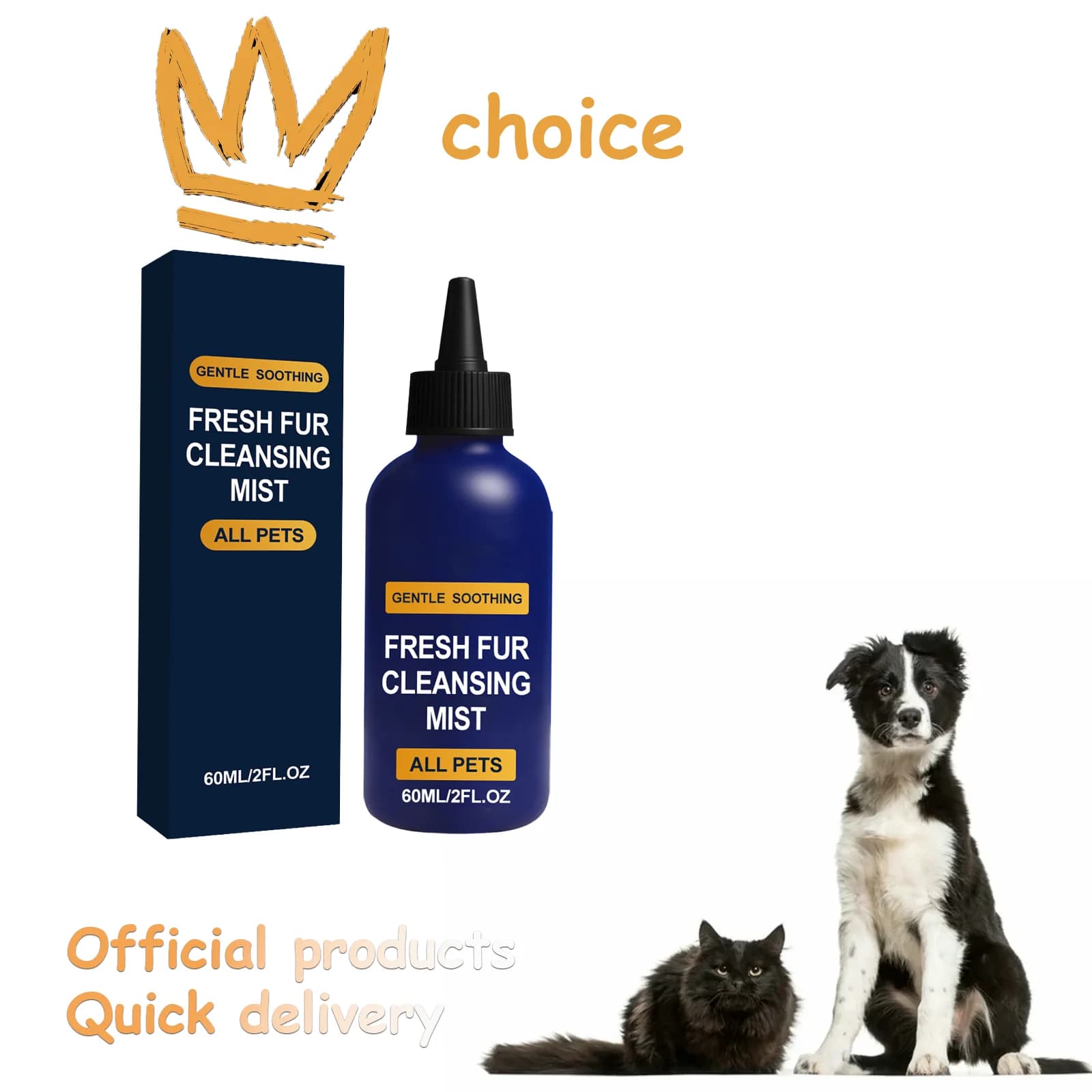 Soluzione Quotidiana per la Pulizia del Pelo di Cani e Gatti - Cura del Pelo Morbida, Liscia, Senza Nodi, Confortevole e Rinfrescante per Animali Domestici