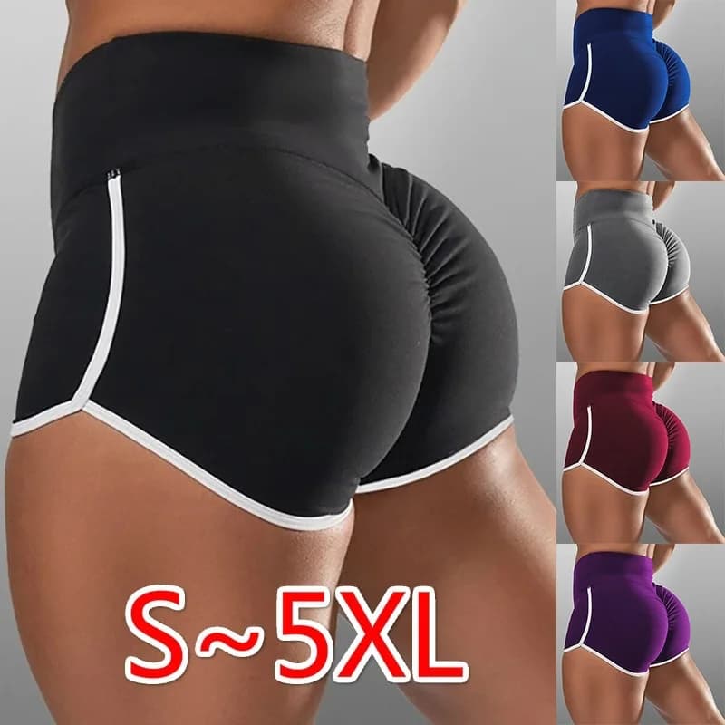 Pantaloncini estivi da donna per lo sport Fitness Palestra Pantaloncini slim skinny Pantaloncini da yoga causali Pantaloni corti elasticizzati a vita bassa Abbigliamento da palestra