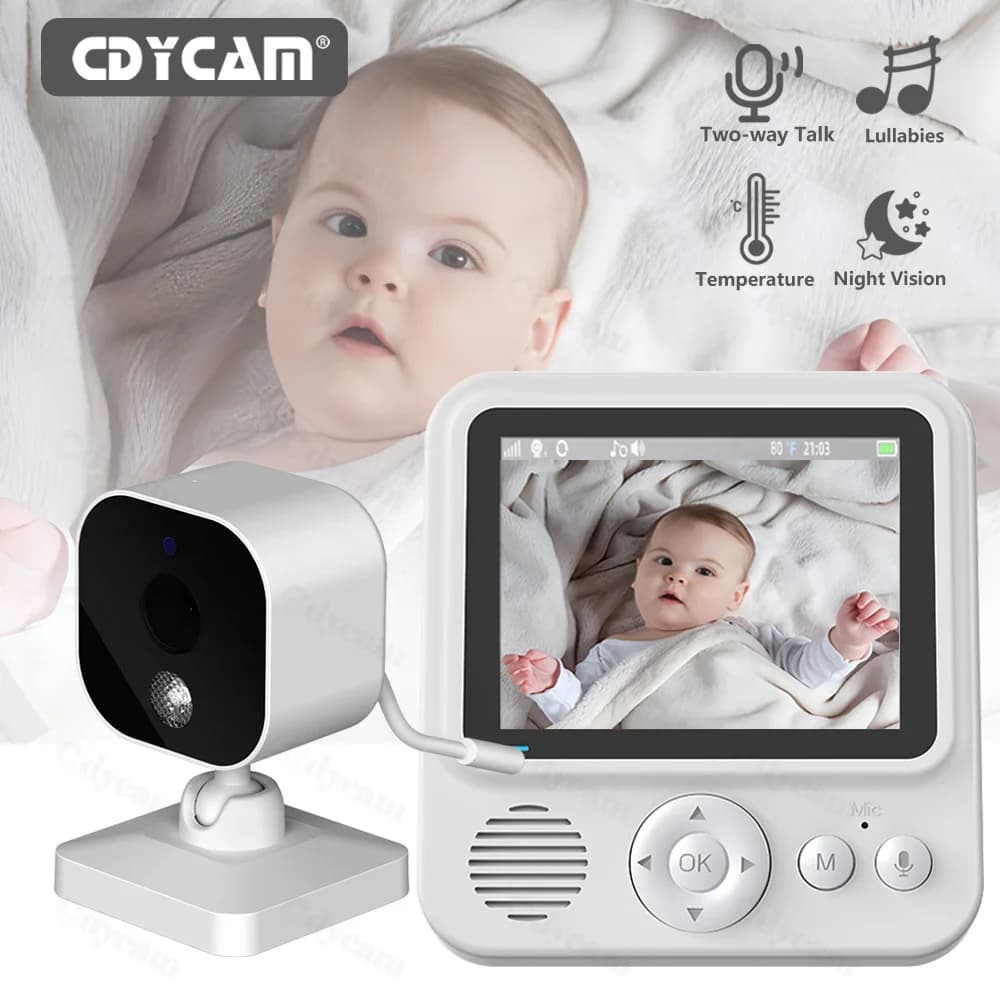 2.8 '' Video Baby Monitor 2.4G Madre Bambino 2 Vie Audio Talk Visione Notturna Telecamere di Sicurezza Video Sorveglianza Cam Con Temperatura
