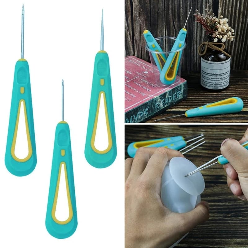 3x Round Hole Cone Practical Device Punch Needle Candle Wick Tool DIY Candle Making Supplies for Candle Molds Making，New Year