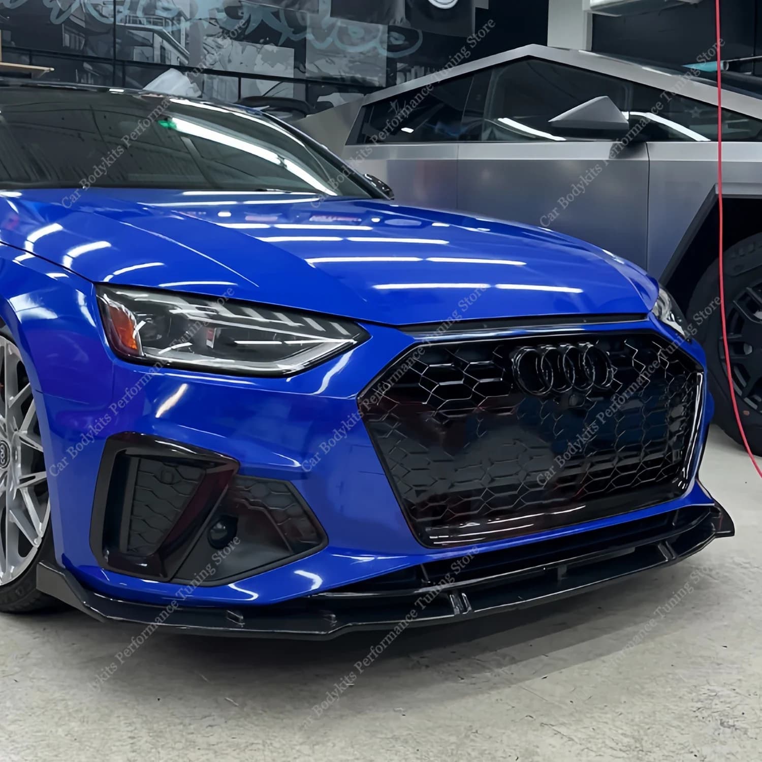 Per Audi A4 S4 B9 B9.5 3 Pz Auto Paraurti Anteriore Lip Spoiler Splitter Diffusore Retrofit A4 8 W TFSI TDI S4 2019-2023 Bodykits Tuning