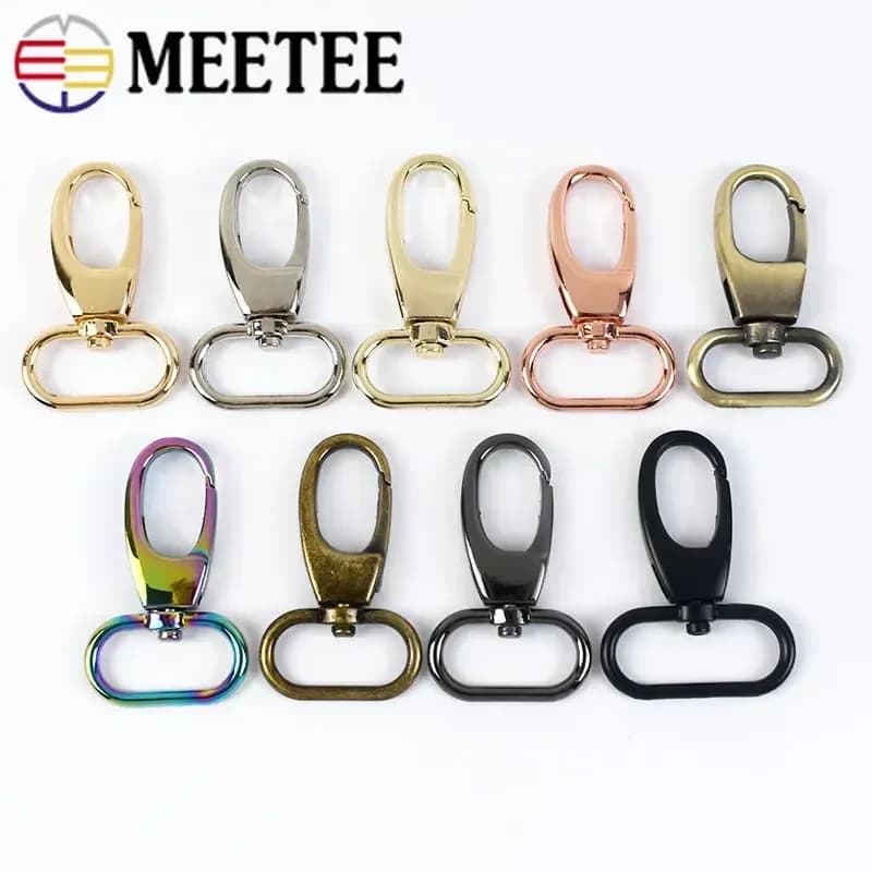5/10 pz 19/25/32/38mm fibbia in metallo chiusura girevole per cinghia collare per cani tessitura grilletto clip moschettoni borsa fai da te fibbie accessori