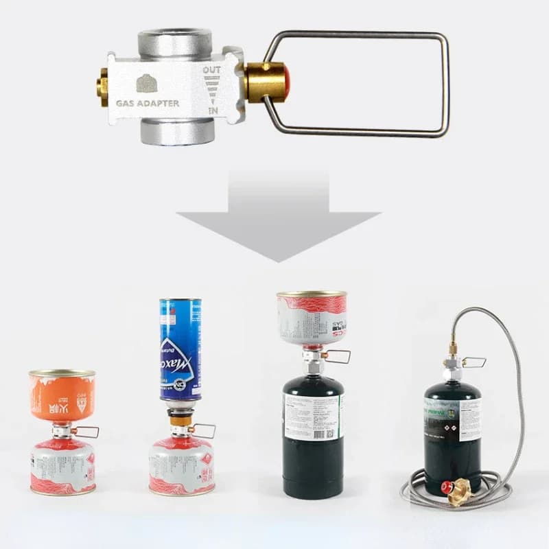 Outdoor camping stove gas refill adapter MAPP/isobutane/butane gas adapter reciprocal refill gas filling adapter