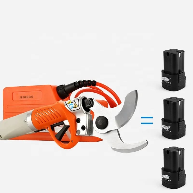 36V electric pruning scissors with backpack extension rod, 4Ah lithium battery, 45mm cutting diameter