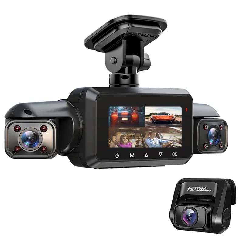 dash cam 4 channel camera FHD1080P with WiFi with IR lens adjustable dash camera for car