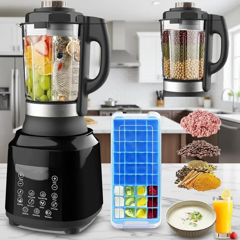 All-in-One Blender: 12-Hour Preset, Self-Cleaning, 1200W, 60oz Capacity