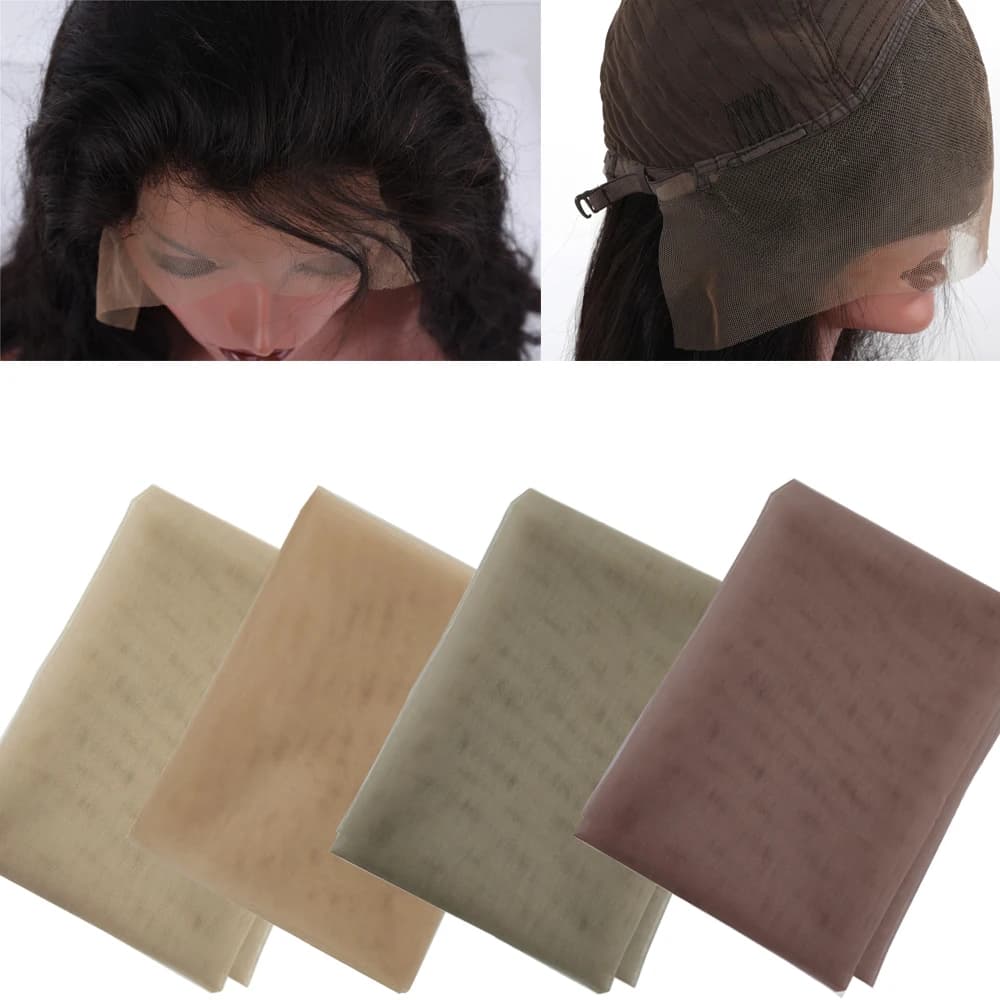 Rete in pizzo svizzero da 1 metro per realizzare fondotinta per parrucche in pizzo Accessori per retine per capelli Strumenti per tessitura Retina per capelli 4 colori disponibili