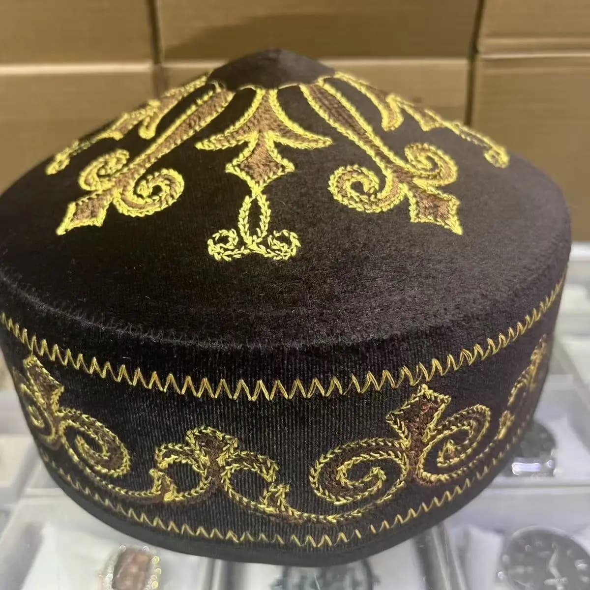 Cappelli Musulmani per Uomo, Copricapo in Cotone, Kufi Turco, Kippah Islamica, Ebraico, Dubai, Arabo, Autunno Inverno 03674