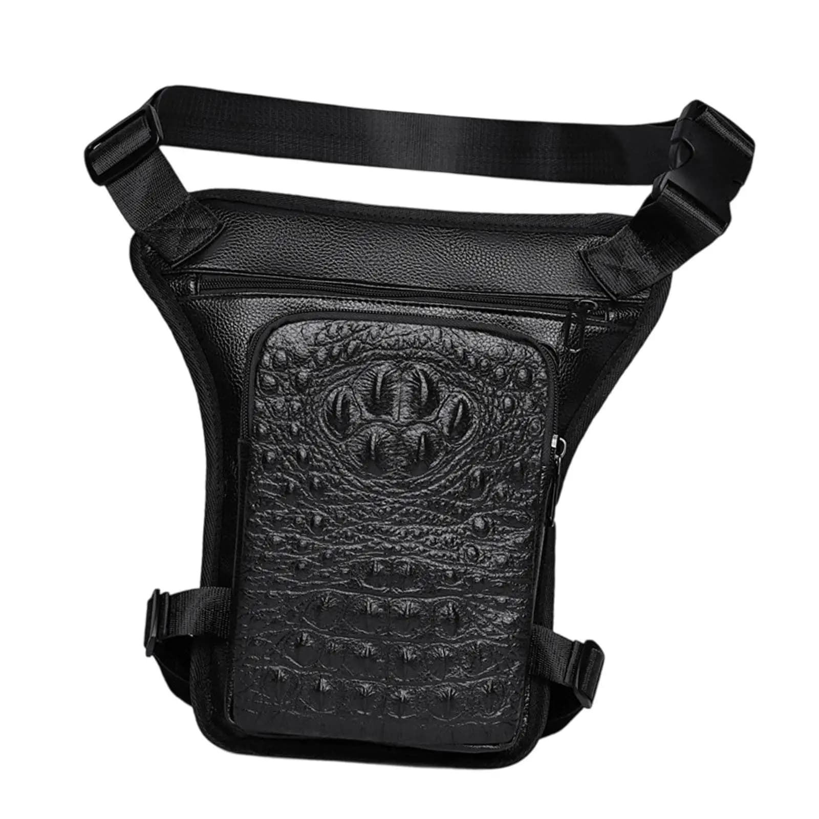 Waterproof PU Leg Bag, Practice for Men, Belt Waist for Fishermen, Sportsmen, Cycling and Camping
