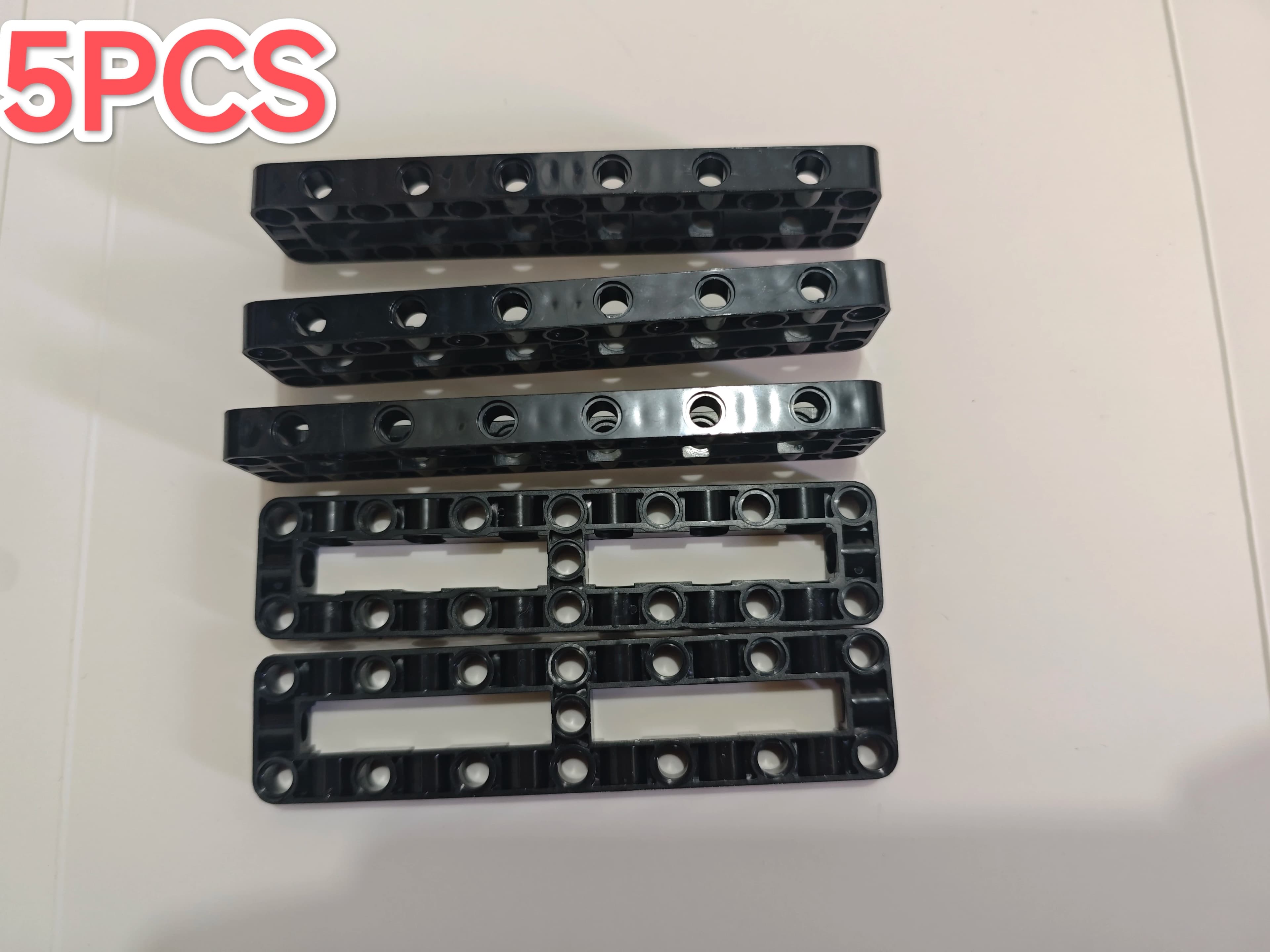 5 Pezzi Blocchi da Costruzione MOC 4526, Telaio Tecnico 3 × 13 con 1 Trave Centrale, 2 Parti Spesse Aperte, Componenti per Puzzle e Regali