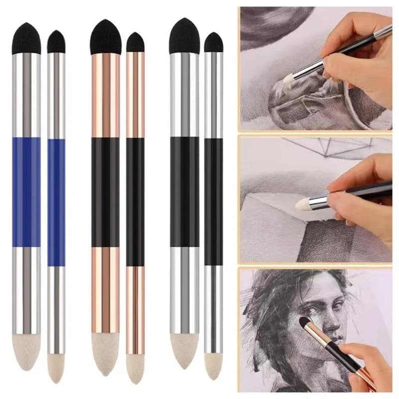 Answer1/2 Pcs Double Headed Sketch Wiper Blenders Set Paper Art Blenders Drawing Erasers Sketching Drawing Tools For Artists