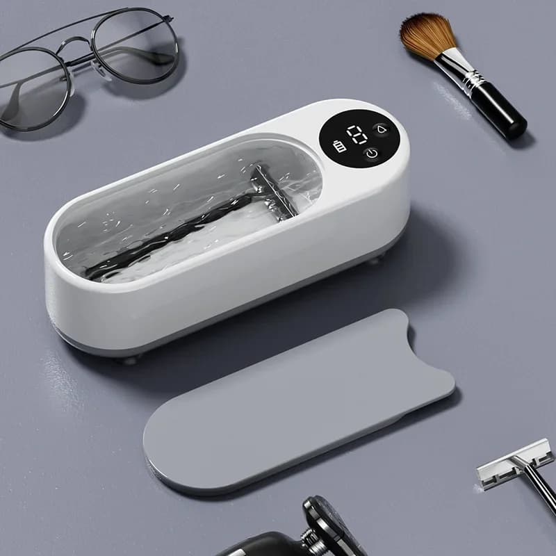 Macchina per Pulizia Domestica Portatile, Pulitore a Ultrasuoni da 450ml per Gioielli, Anelli, Occhiali e Pennelli da Trucco