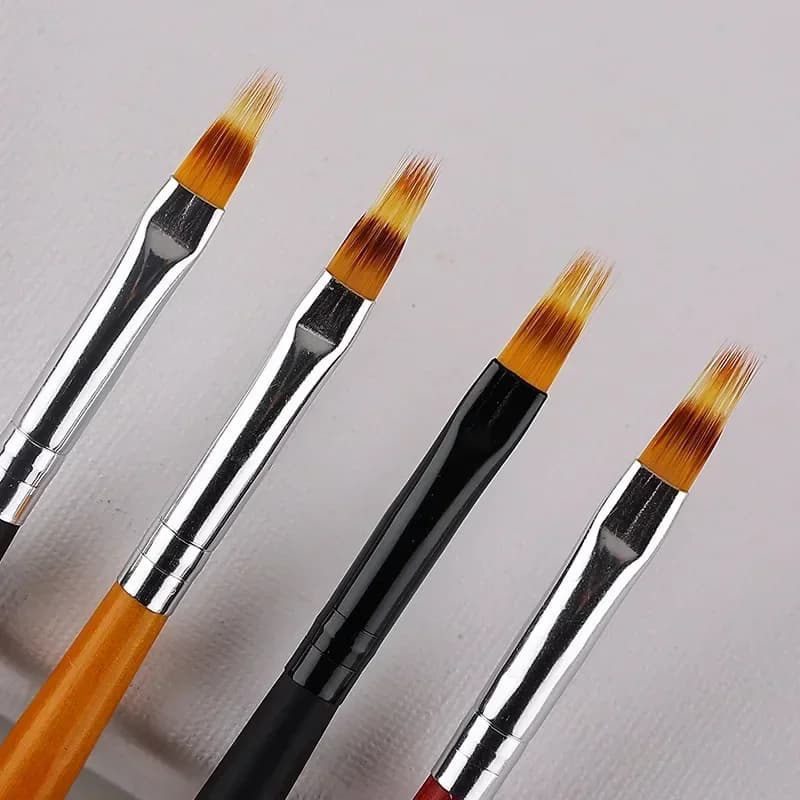 Nail Art Brush Lace Ombre Design Acrylic Nail Gradient Pen DIY UV Gel Painting Drawing Flowers Manicure Salon Tools 4Pcs