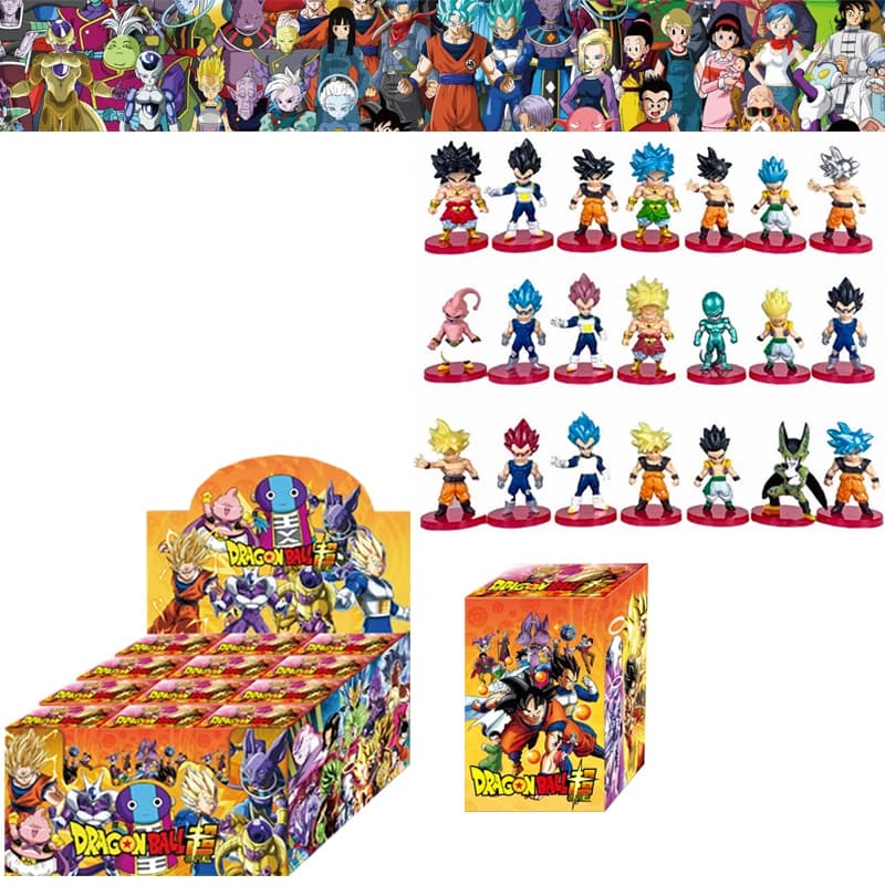 Blind Box Dragon Ball Super Son Goku Vegeta Broly Buu Action Figure Set Anime Figurine Ultra Instinct Modello Regalo Amici Giocattoli