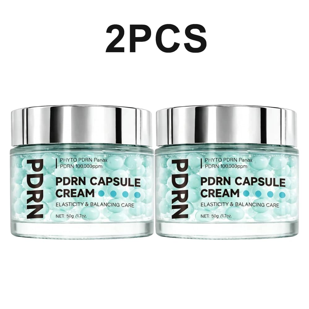 1/2 Capsule di Crema PDRN 100, Idratante Viso con 100.000ppm PDRN, Crema Rassodante e Nutriente, Cura della Pelle Coreana