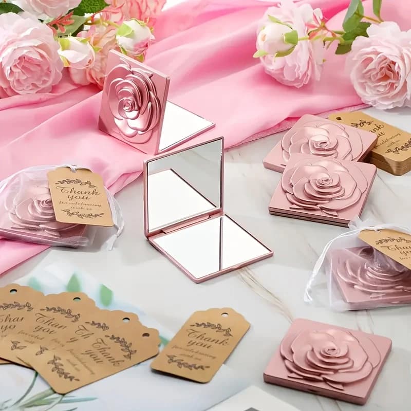 5 set per feste per ragazze, feste di trucco per ragazze preferite, set di forniture per feste preferite, pettine a specchio pieghevole, scelta migliore per la festa