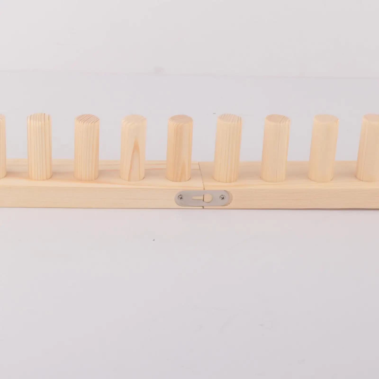 Weaving Loom for Chunky Blankets Wooden Adjustable Knitting Loom Kit with Support Frame for DIY Crafting Beginners
