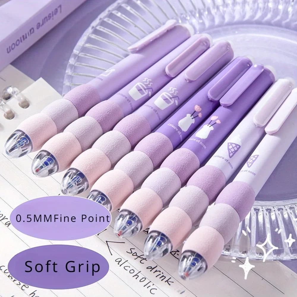4 pezzi set Soft Cloud Grip penna gel cancellabile punta ST penna a sfera ad asciugatura rapida studente 0,5 mm inchiostro nero accessori per ufficio