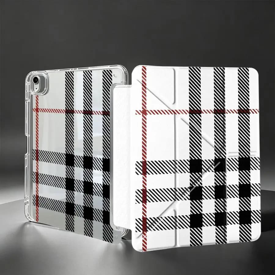 Cute Checkered Pattern Tablet Case For Samsung Galaxy Tab A9 Plus S8 S9 Plus S7 FE A8 S10 Lite A11 With Pen Slot Cover