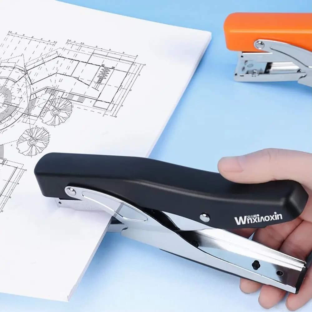 Cucitrice Multifunzione Portatile a Mano per Lavori Pesanti in Metallo con 1000 Graffette - Macchina Cucitrice per Carta