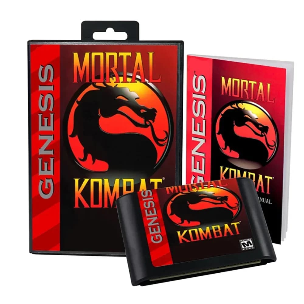 Mortal Kombat 1 2 3 per cartucce di gioco MD per console SEGA Mega Drive Genesis con scatola e manuale versione EUR JAP US