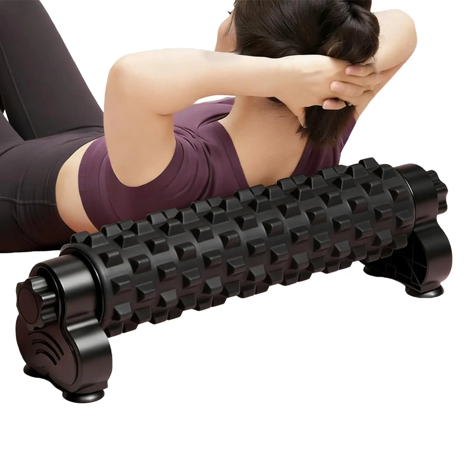 Back deep massage and stretching foam roller with suction cup, body foam roller with home support, study, yoga, pilates, fitness