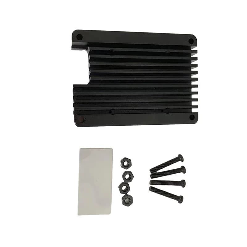 Active cooling fan for Raspberry Pi 4 CM4 calculation module, heat sink with aluminum alloy metal housing with heat sink shell with antenna hole