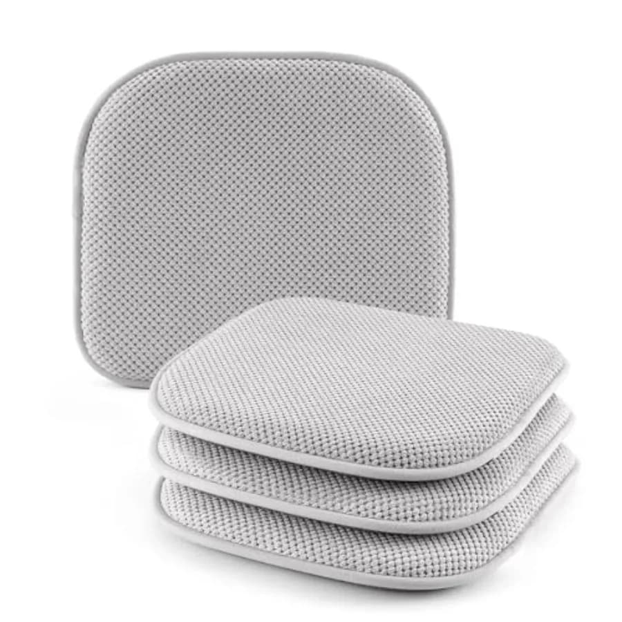 Cuscini per Sedie - 15"*17" Imbottiture in Schiuma per Sedie da Cucina e Sala da Pranzo, Cuscini Antiscivolo per Sedie e Sgabelli