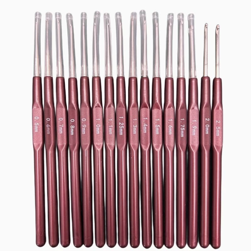 Uncinetto 0,5-2,5 mm Micro aghi per uncinetto per realizzare parrucche Crochet Locs Trecce Strumenti per aghi per tessitura
