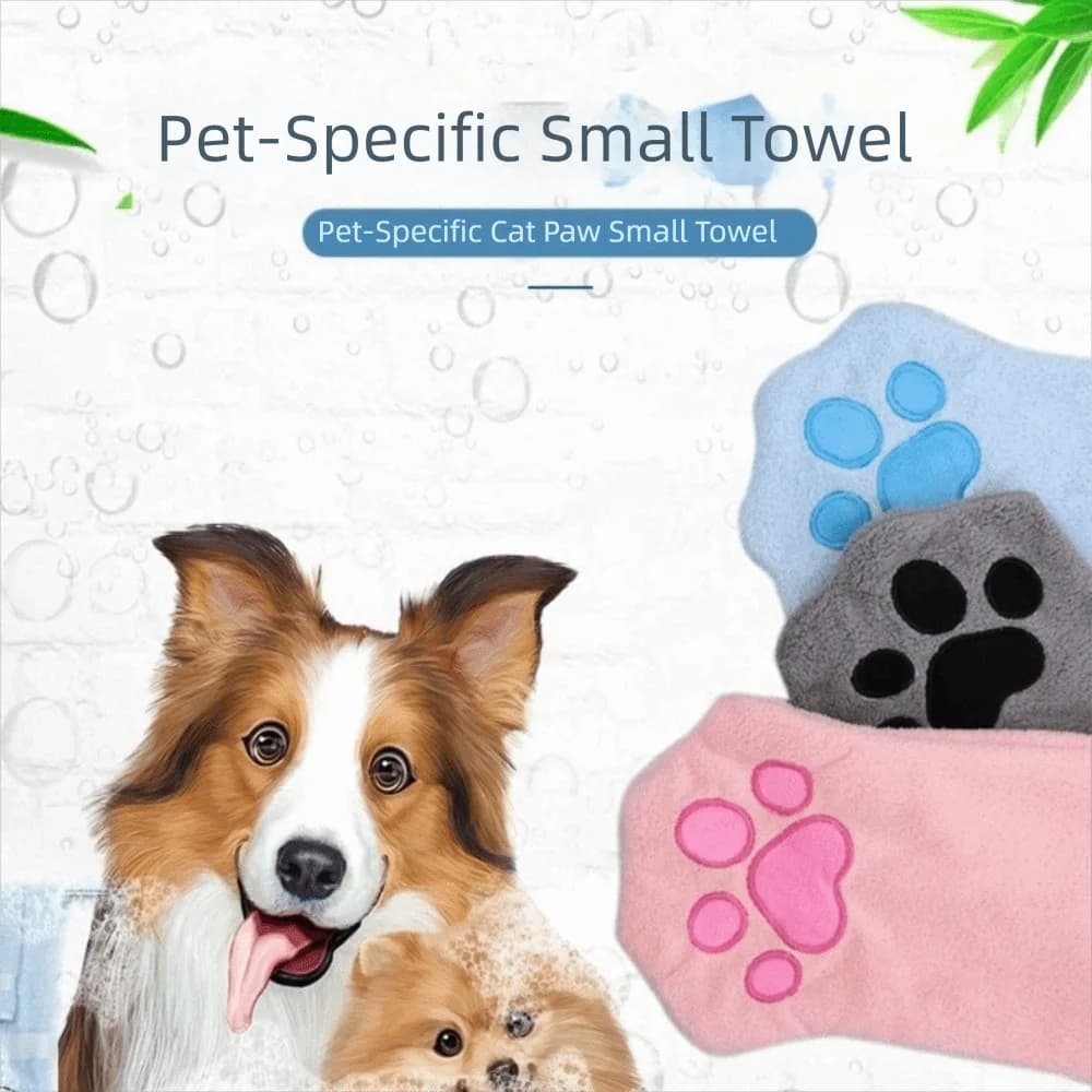 1 paio di guanti da bagno per animali domestici a doppia faccia asciugatura rapida assorbenti per zampe di cani asciugamano da bagno per cani appendibile toelettatura per animali domestici