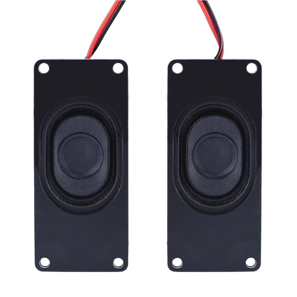 1 Pair 70x30mm 8ohm 5W Rectangle TV Speaker Loudspeaker Unit for LCD Notebook Tablet PC Sound Amplifier