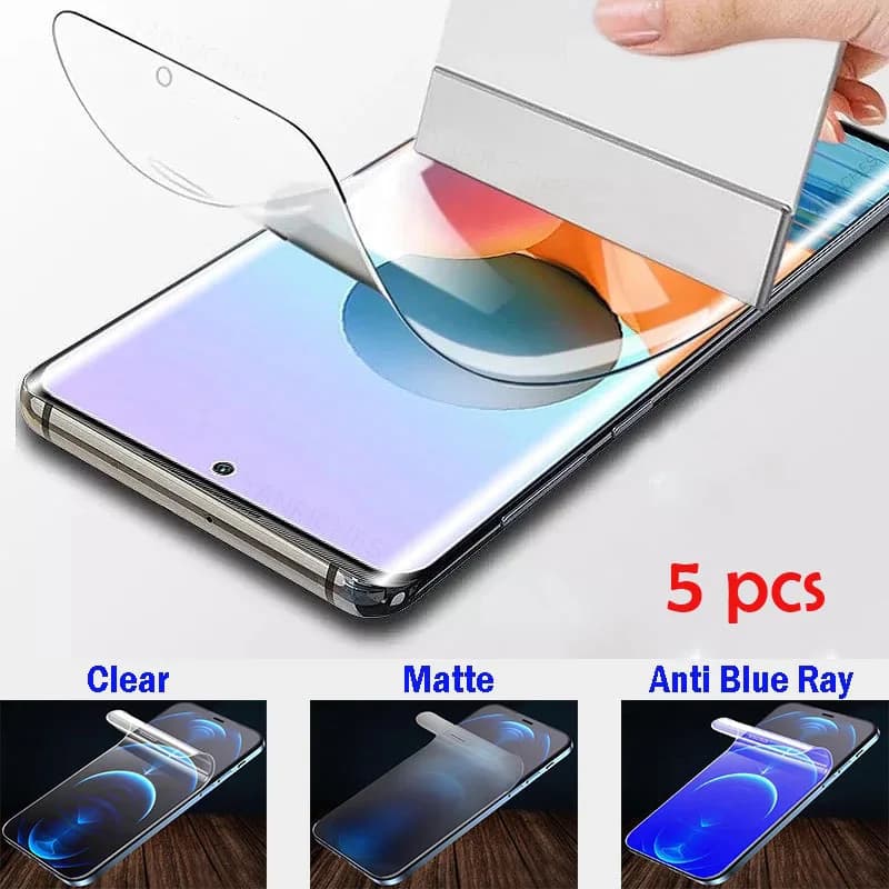 5 pezzi protezione schermo opaca/HD/anti-luce blu per Xiaomi POCO F5 F3 F2 Pro F4 GT F1 pellicola idrogel a copertura totale