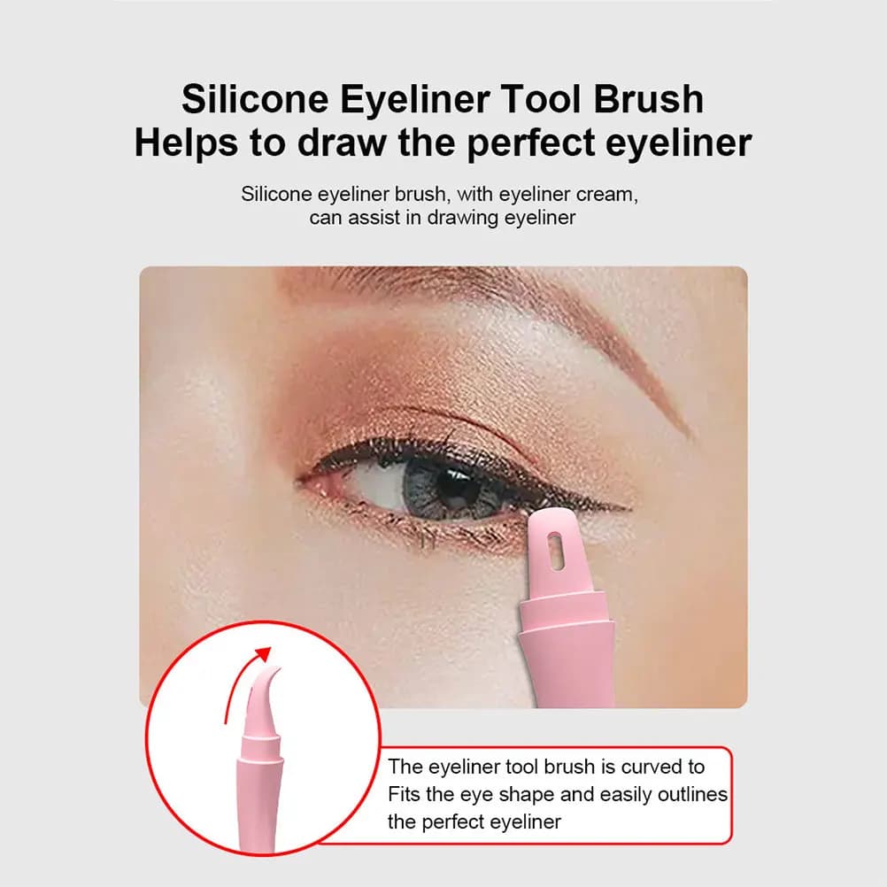 Strumento per Eyeliner in Silicone, Ausilio per il Trucco degli Occhi Rimovibile, Accessorio per Mascara Facile da Usare