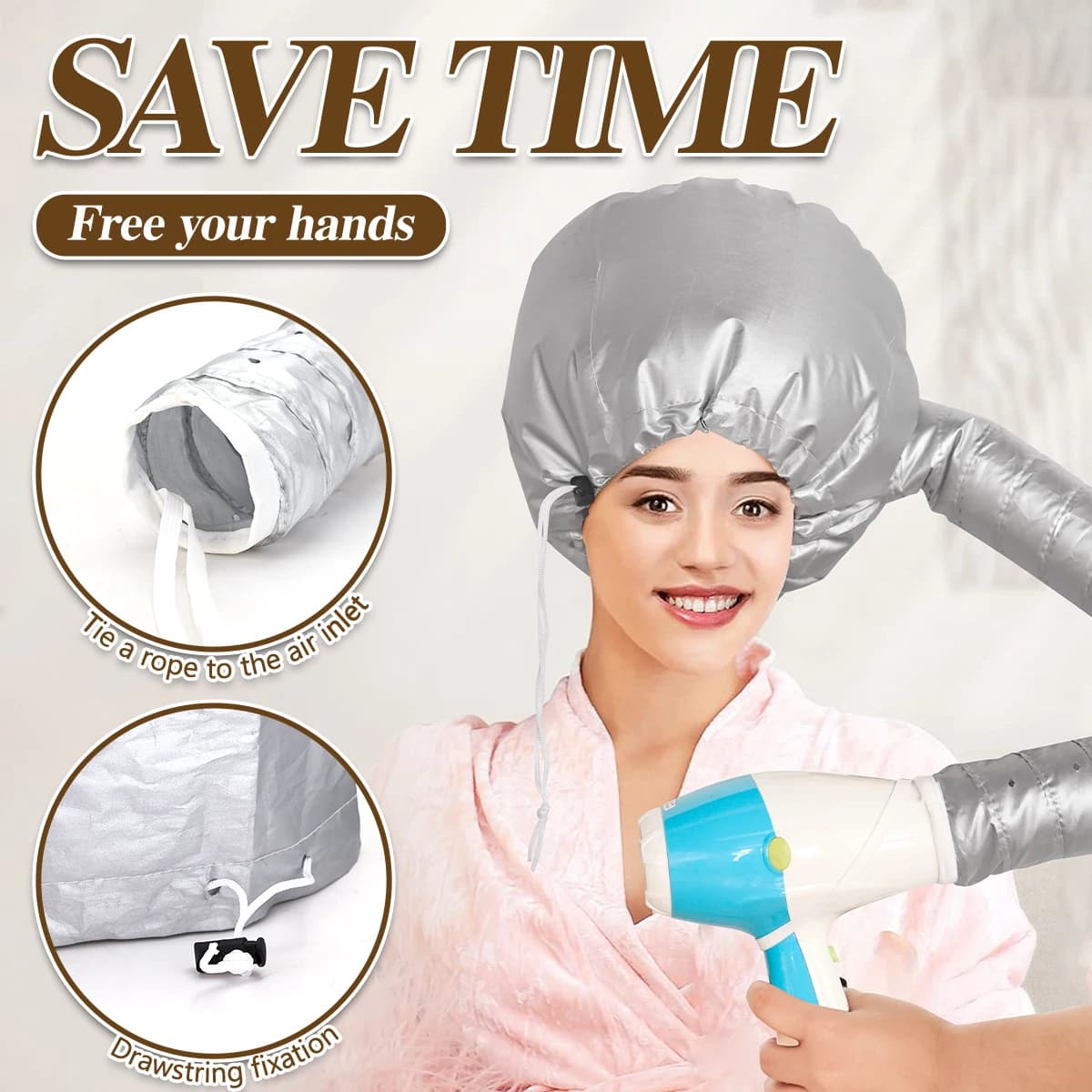 Haircare Headset Haircare Headset for drying hair Headphone for treating hair vaporization Thermal head Hair mask Thermal cap Heat cap