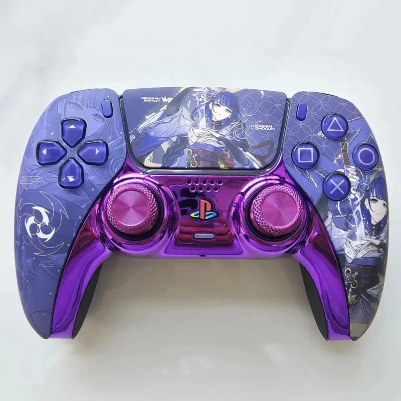 Genshin Impact Controller PS5 Raiden Shogun Guscio di ricambio DualSense Beelzebul Custodia di ricambio Accessori fai da te