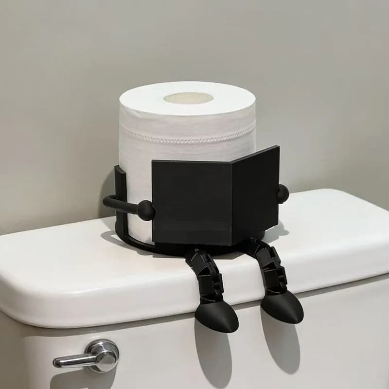 Creative Toilet Paper Holder Stand - Fun sitting posture design, Removable Joint Practical Art Ornament,Home Bathroom Decoration