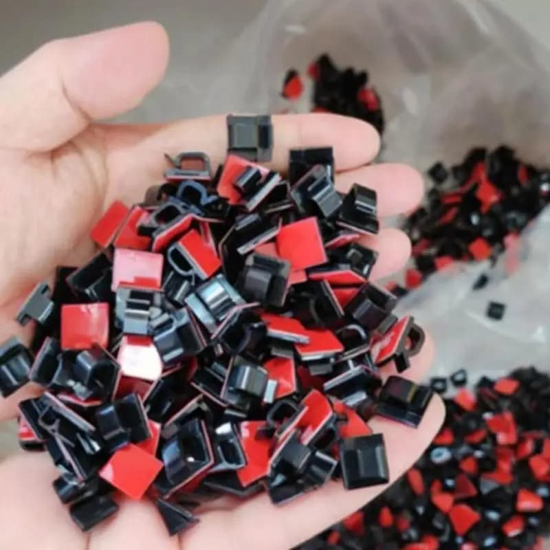20/40Pcs Cable Management Clips Organizer Drop Wire Holder Cord Self-Adhesive Cable Manager Fixed Clamp Wire Winder Clips Attach