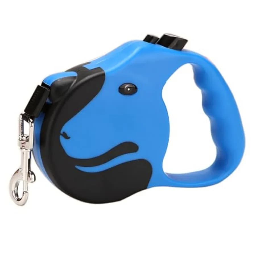 Retractable Dog Leashe, 16 Feet Blue Automatic Dog Walking Rope with Switch and Non-Slip Handle for Walk a Dog Blue