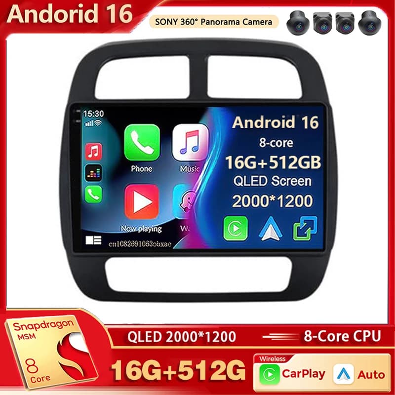 Android 15 Autoradio Lettore Multimediale Per Renault KWID K-ZE Dacia Primavera 2015 - 2018 2019 Auto Carplay Car Stereo DSP Ai voce