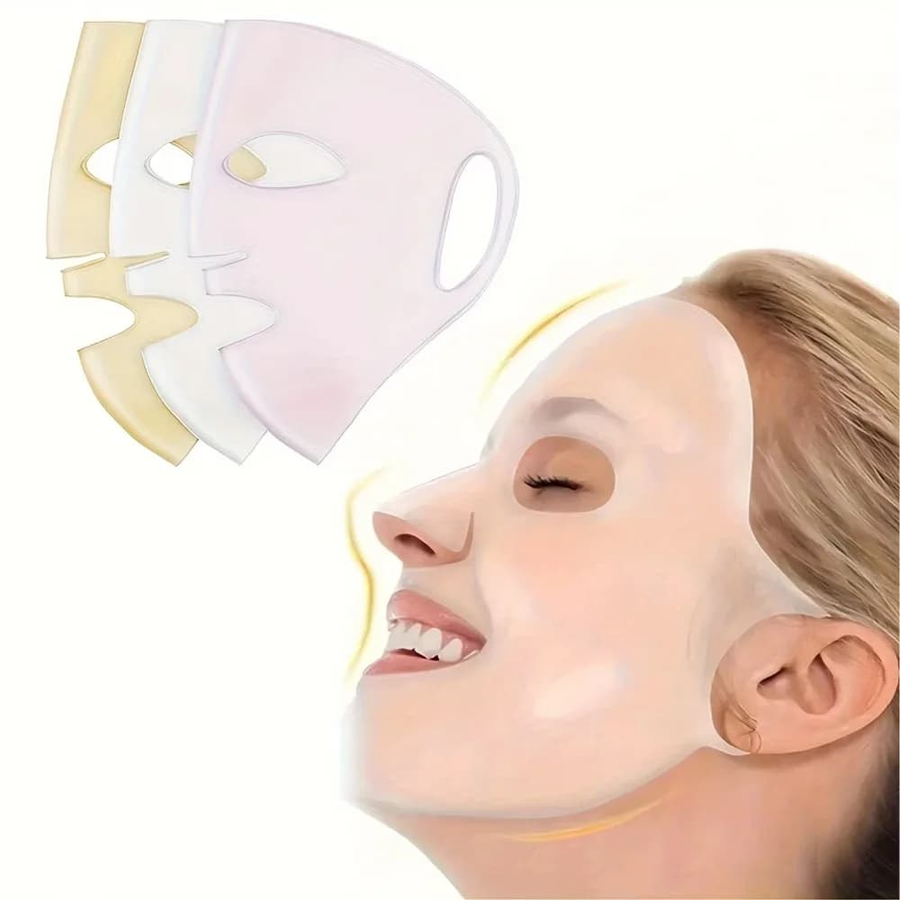Reusable Silicone Face Mask Holder Ear Hanging Design Anti Wrinkle Moisturizing Facial Mask Cover 3D Auxiliary Mask