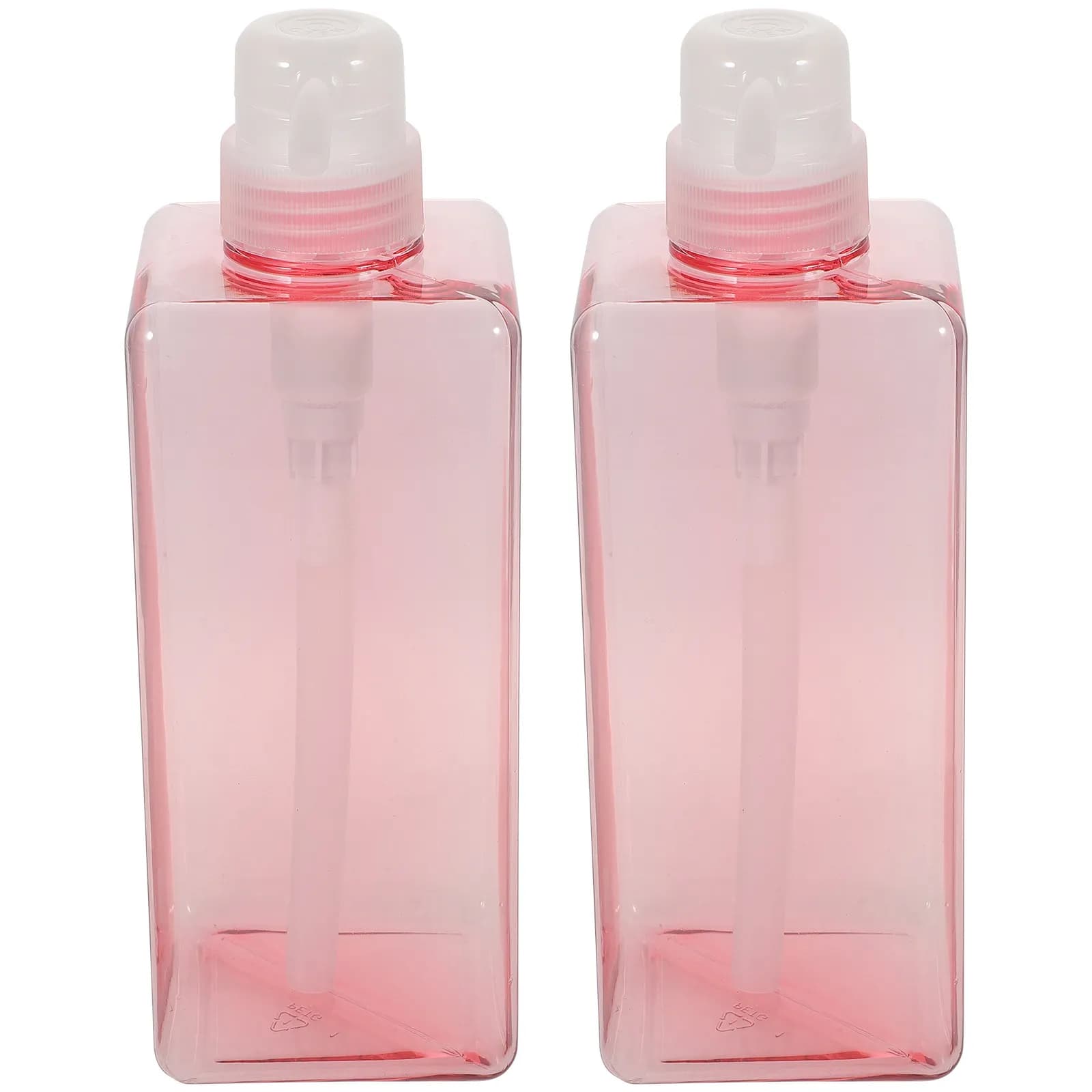 2 flaconi quadrati da 650 ml per emulsioni, dispenser ricaricabile con pompa per sapone liquido, shampoo, lozione corpo, per casa e hotel